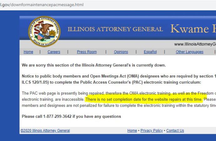 AG’s IT System Hacked 5 Weeks Ago – Still No OMA/FOIA Training Available For Newly Elected Officials –