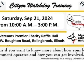 Bolingbrook Citizen Watchdog Training Seminar – Sep 21, 2024 –